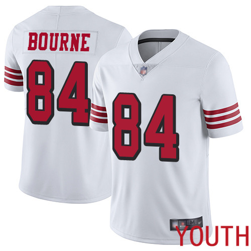 San Francisco 49ers Limited White Youth Kendrick Bourne NFL Jersey #84 Rush Vapor Untouchable->women nfl jersey->Women Jersey